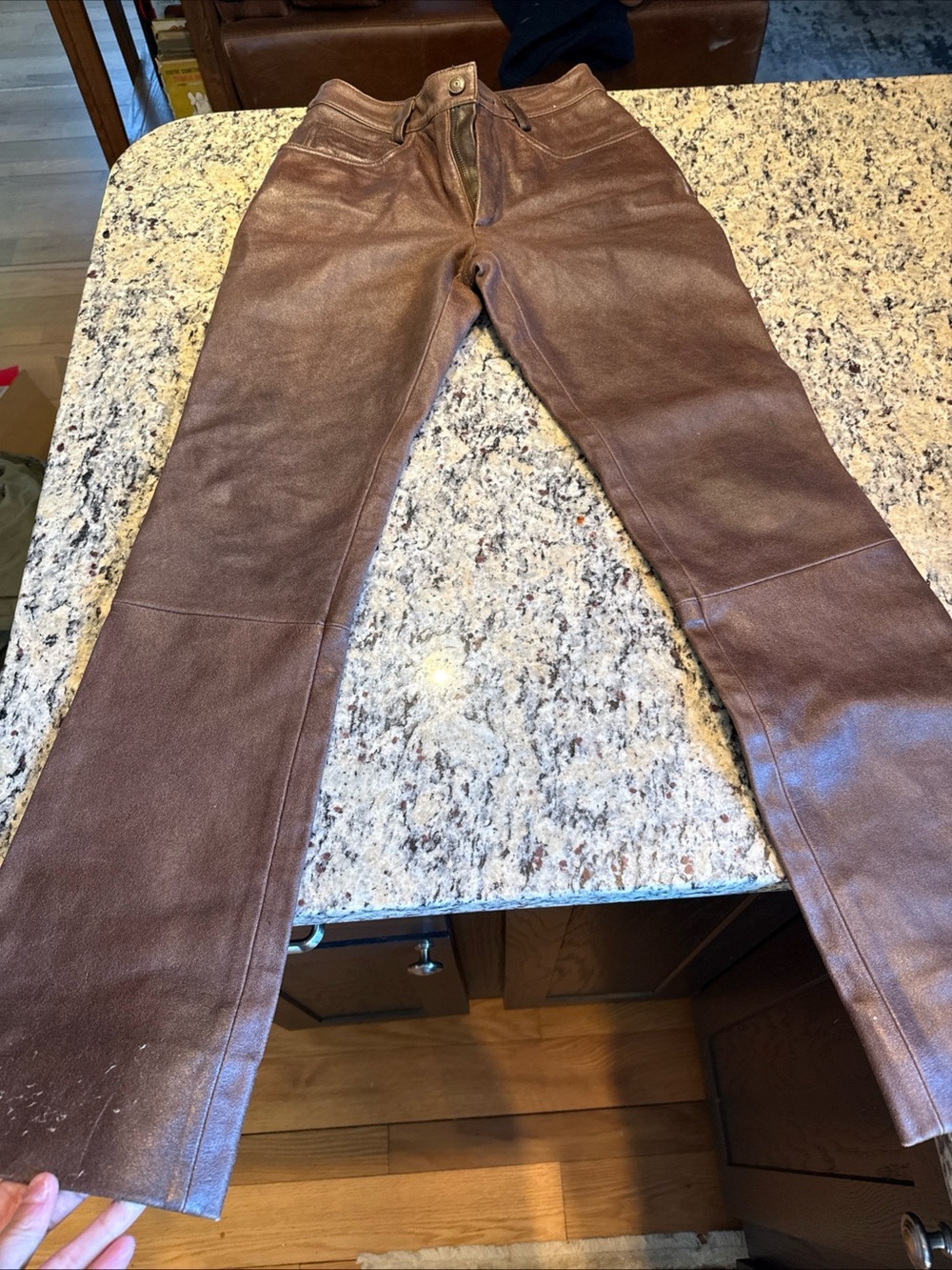 Wilsons Leather Brown Bootcut Leather Pants